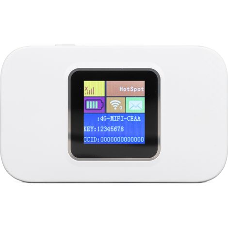 Routeur Wi-Fi mobile 4G LTE avec écran couleur, connecte jusqu'à 10 appareils, point d'accès portable pour téléphones portables, ordinateurs portables et tablettes. (1/5)