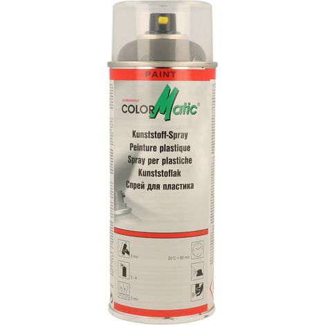 PEINTURE PLASTIQUE 1K GRIS MOYEN AEROSOL 400ML COLORMATIC