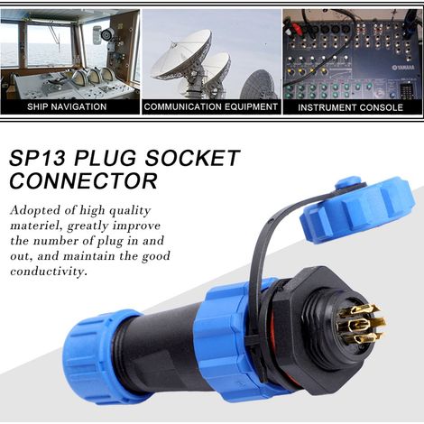 IP67 SP13 6-poliger wasserdichter Kunststoffstecker (6-polig) (1/5)