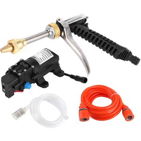 12V Tragbarer 130PSI Hochdruckreiniger Wasserpumpen-Schlauchset 80W Leistungsstarker Autoreiniger (1/5)