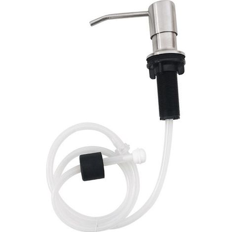Distributeur de Savon en Inox Inoxydable Pompe à Désinfectant Rotation 360° Dispenser Savon Liquide-Vaisselle-Gel Hydroalcoolique (Tube flexible 1m, Inox brossé) (1/5)