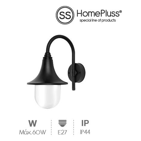 Farol jardin Campana E27 IP44 Negro (1/2)