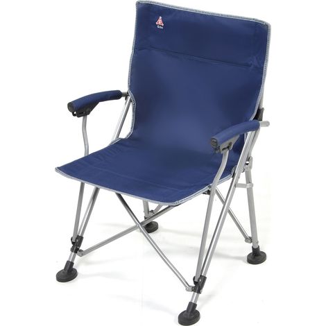Sedia Phieghevole con Braccioli da Giardino 43x51x92 cm in Acciaio Ombrello Blu (1/3)