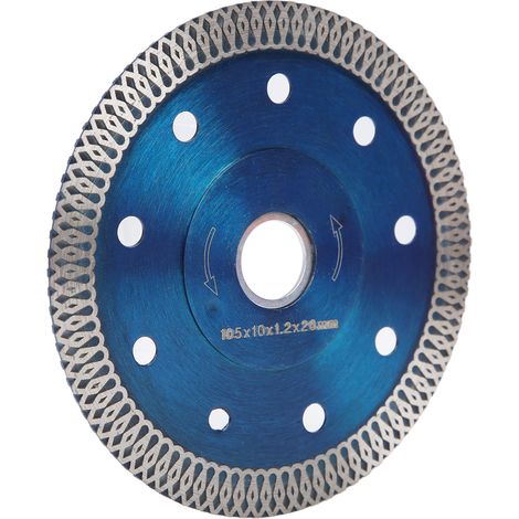 Disque diamant 105x20x1,2mm, lame de scie circulaire pour meuleuse d'angle, tronçonnage et ponçage, coupe métal et carrelage, accessoire outillage électrique (1/5)