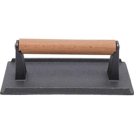 Prensa para carne, hierro fundido, diseño duradero, color negro. (1/2)