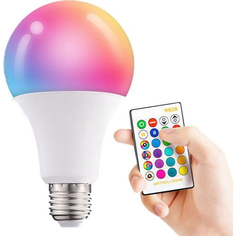 Lot de 3 ampoules LED RGB télécommandées, Changeur de Couleur pour Cuisine et Salon (1/5)
