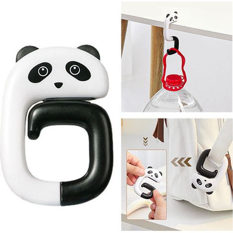 [Tisch-Taschenhaken] Panda-Design – Kompaktes Design, bequeme Montage und hohe Tragfähigkeit (1 Stück, ABS) (1/5)
