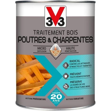 Traitements bois Poutres et charpentes V33 Incolore 1L
