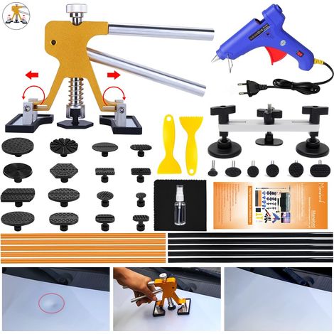 Auto Ventouse Carrosserie et Debosselage Carrosserie, Car Kit Debosselage sans Peinture Debosselage avec Marteau Carrossier (1/5)