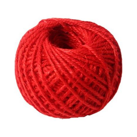 Corde de chanvre décorative - 2 rouleaux - Rouge et orange - 50M x 2MM - Polyvalente - Emballage de vacances - Bricolage (1/4)