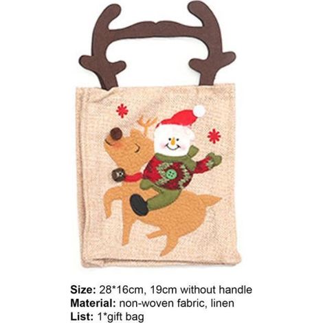 Sacs de cadeau de Noël Sacs demballage de Noël uniques de grande capacité au toucher lisse portable style-33 (1/4)