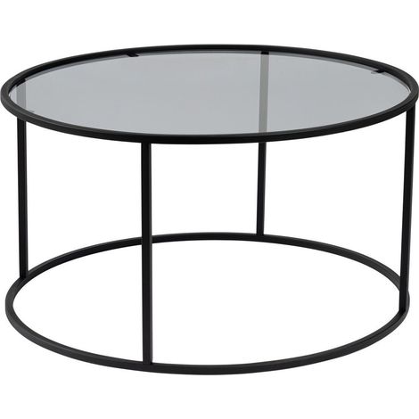 Couchtisch aus Metall "Aurum" – 80 x 80 x 43 cm – Schwarzgrau