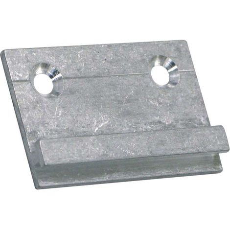 Patte de fixation murale - Décor : Brut - Hauteur : 35 mm - Largeur : 50 mm - Matériau : Aluminium - Modèle : D - ZOBAL (1/4)