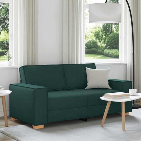2-Sitzer Sofa Dunkelgrün 140 cm Stoff für Wohnzimmer & Büro (1/5)