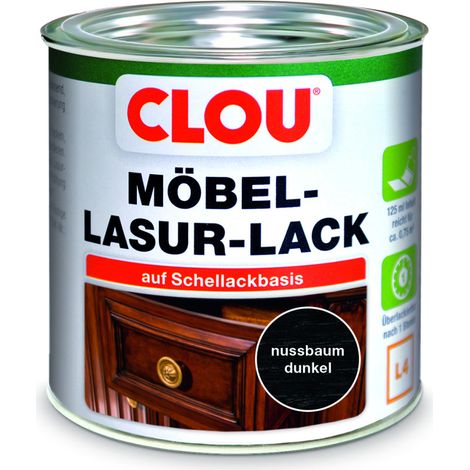 Clou Möbel Lack L4 125 ml nussbaum dunkel Holzlasur