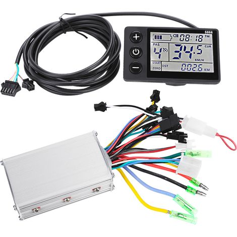 Écran LCD étanche 36V‑48V pour vélo électrique et trottinette, kit de contrôleur avec panneau d'affichage (236V‑48V) (1/5)