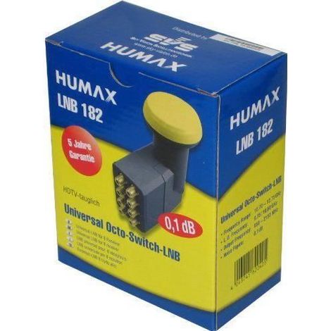 Humax Digital GmbH Humax LNB 182 Gold Tête LNB universelle Octo 0,1d B 8 récepteurs 40 mm HDTV - 4043745620405