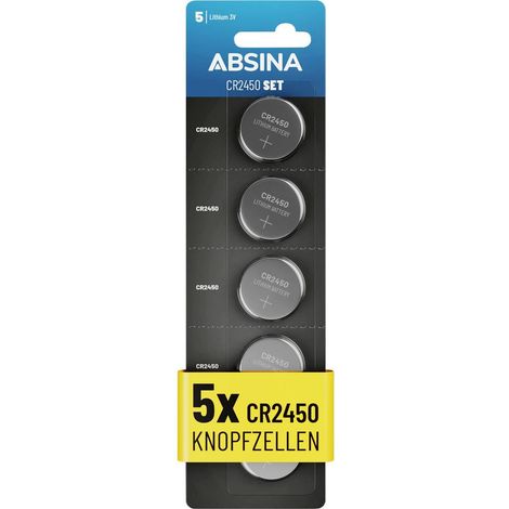 Absina Batteria a bottone CR 2450 3 V 5 pz. Litio