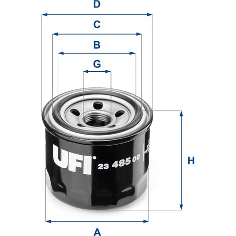 Filtro de aceite UFI 23.485.00