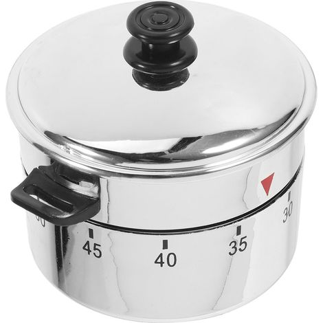 Minuteur Mécanique Minuterie de Précision 60 en Métal et Argenté (1/5)