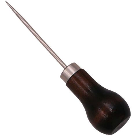 ALLIANDIS1 outil de poinçonnage professionnel en cuir avec manche en bois pour accessoires de brochage, poinçon à manche de gourde, poinçon droit, poinçon à chaussures (1/4)
