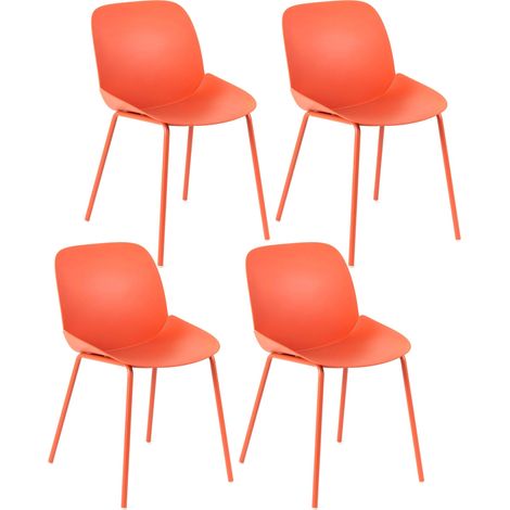 Set 4 Sedie 55x46xH79 cm in Polipropilene Eva Ruggine (1/5)