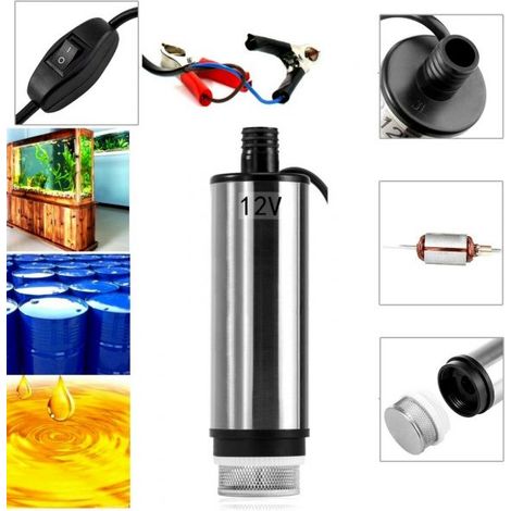 pompa sommersa acqua diesel benzina carburante travaso liquidi 12 volt 51mm auto (1/4)