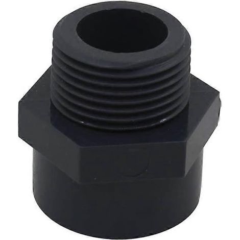 2 embouts filetés mâles en PVC, DN40 (diamètre intérieur 50 mm - filetage 1-1/2") (1/5)