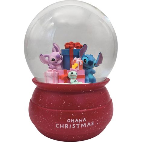 Sfera di Neve Grande Stitch Angel H16 Rosso Peraga Christmas