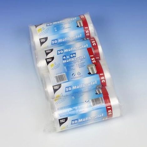 Sacs poubelle - PAP STAR - 35 l - HDPE - 69 x 55 cm - Transparent