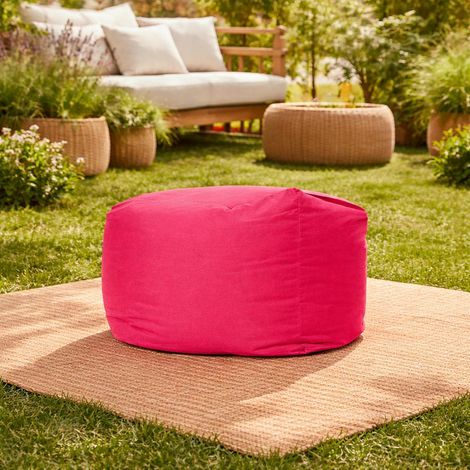 Pouf cube d'extérieur rose ARTA (1/4)