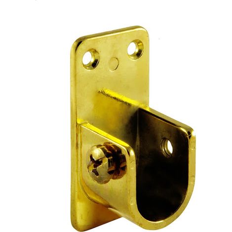 MASIDEF-MOBILIA-2 SUPPORTI LATERALI PERTUBO OVALE OTTONATI 30x15MM