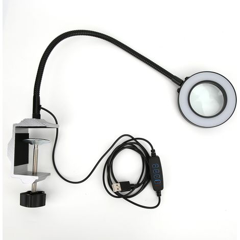 LED-3-fach-Vergrößerungstischklemme, Löthilfe, flexibler Arm, dritte Hand, Leiterplattenreparaturstation (1/5)
