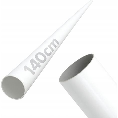 Tube en acier - 140 cm - Ø 19 mm - Blanc - Résistant - Idéal pour balustrades