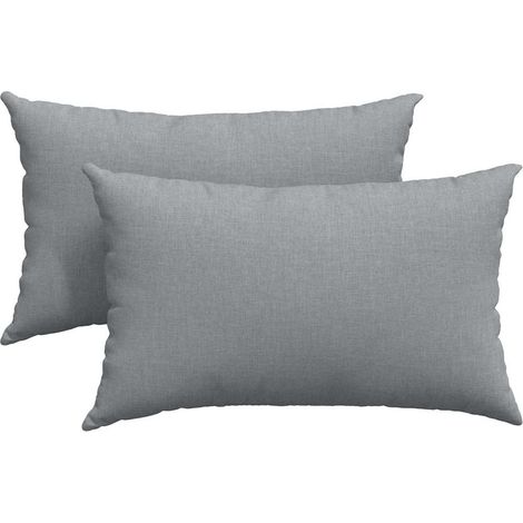 Maison Exclusive - Coussins de canapé 2 pcs Gris clair 50 x 30 cm tissu
