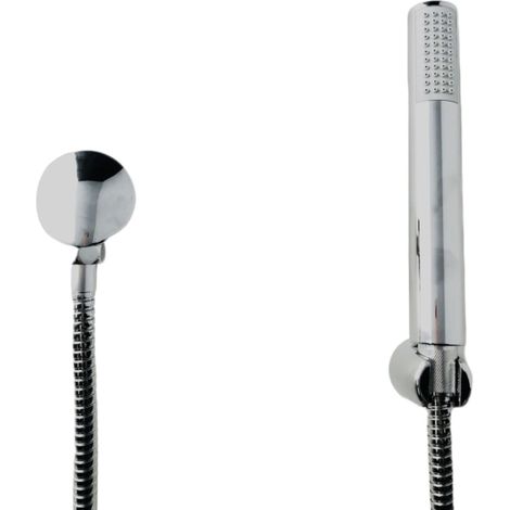 Ensemble douche rond, douchette moderne + prise d'eau (1/2)