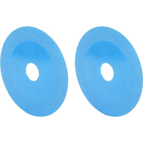 Lot de 2 disques diamantés pour meuleuse d'angle, outil rotatif, lame de scie pour carrelage, verre, bleu ciel (1/5)