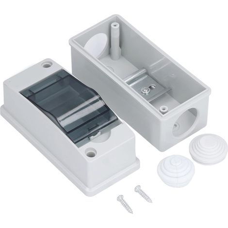 Boîtier de Distribution Étanche IP65, Coffret MCB sur Rail DIN pour Installation sur Rail DIN en Extérieur comme en Intérieur Protection Électrique pour Jardin Communication Espaces Clos (1/5)