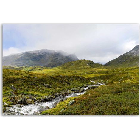 Tableau paysage montagnard verdoyant (1/5)