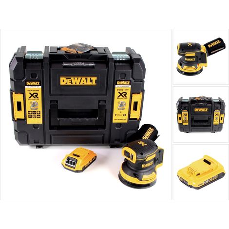 Lijadora rotorbital sin cable DeWalt DCW 210 NT 18V 12.000 rpm 125 mm + 1x batería recargable 2,0 Ah en TSTAK - sin cargador