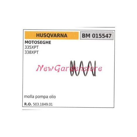 Feder Ölpumpe HUSQVARNA Kettensäge Motor 335XPT 338XPT 015547