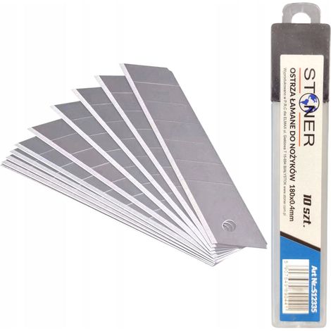 Lame spezzabili Stoner da 18 mm per taglierino per carta da parati, 10 pezzi sostituibili