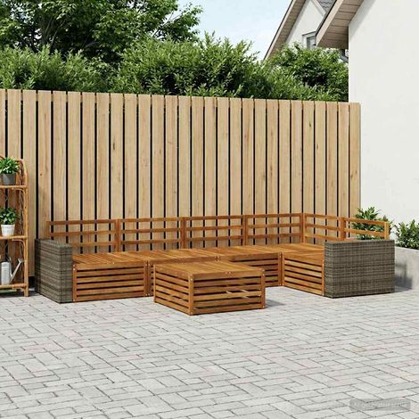 vidaXL Outdoor Sofa Set 6 pcs Natural Solid Acacia Wood (1/5)
