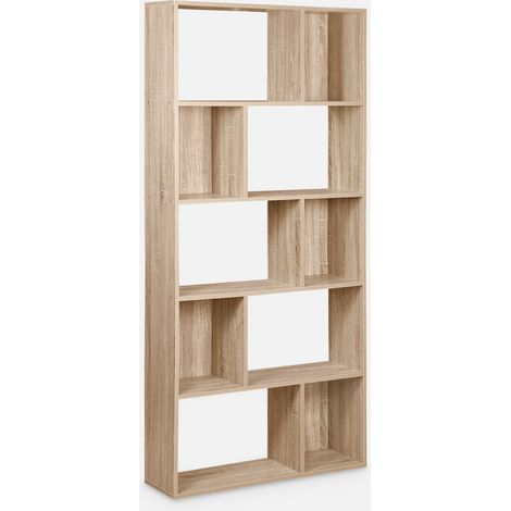 Librería con 5 baldas y 10 compartimentos (1/5)