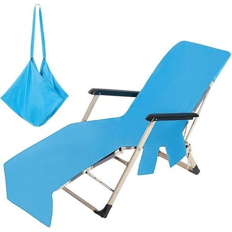 Strand- und Liegestuhlhandtuch – Mikrofaser-Poolabdeckung, Sonnenliegenhandtuch, schnelltrocknender Outdoor-Stuhlschutz mit sicherem Sitz, saugfähiges Handtuch (1/4)