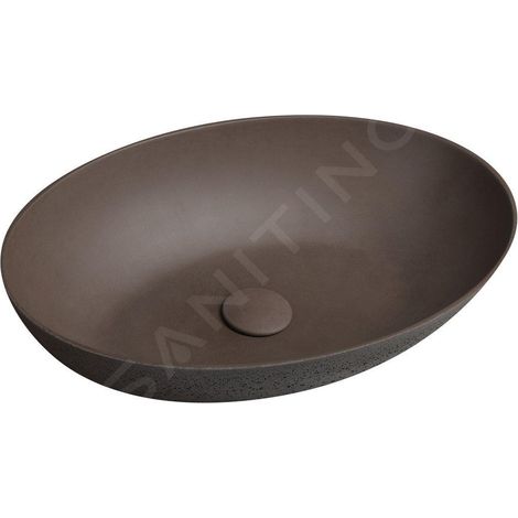 Sapho Formigo - Vasque, 600x400 mm, sans trop-plein, brun foncé FG024 (1/5)