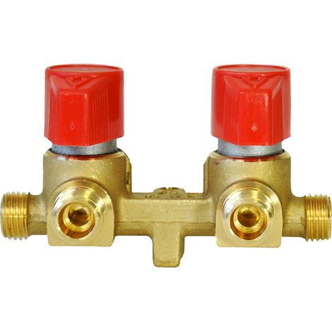 Robinet camping basse pression Butane/Propane - 2 voies