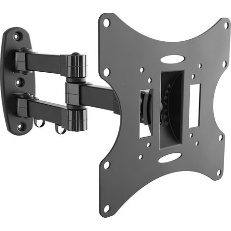 Support Mural TV 32 40 42 43 Pouces VESA 75x75 100x100 200x100 200x200 Orientable Inclinable Rotatif Universel Fixation Murale TV Noir (1/5)