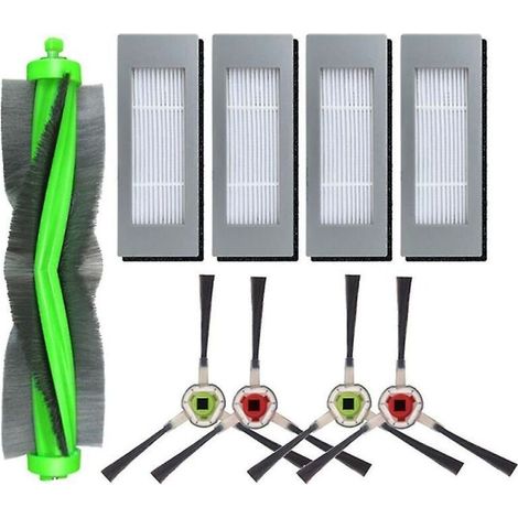 Kit 9 Pièces Accessoires pour iRobot Roomba Combo 113 R113840, Brosse Rotative, 4 Filtres, 4 Brosses Latérales, Anti Poils Animaux, Entretien Facile (1/5)