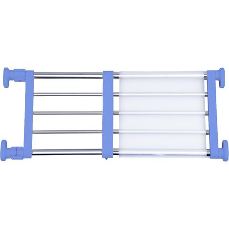 la Tension de l'Armoire étagère et Tige Extensible de Rangement en métal Rack réglable Organiseur DIY cloison de séparation, Bleu, 40 60x25CM